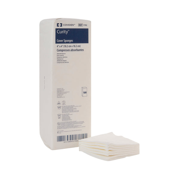 CURITY™ NONWOVEN SPONGE, 4 X 4 INCH, 4-PLY, SOLD AS 100/BAG CARDINAL 1792
