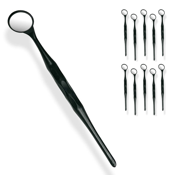 10 Pieces Dental Autoclavable Disposable Mouth Mirror Black -ORAL32 - Osung USA