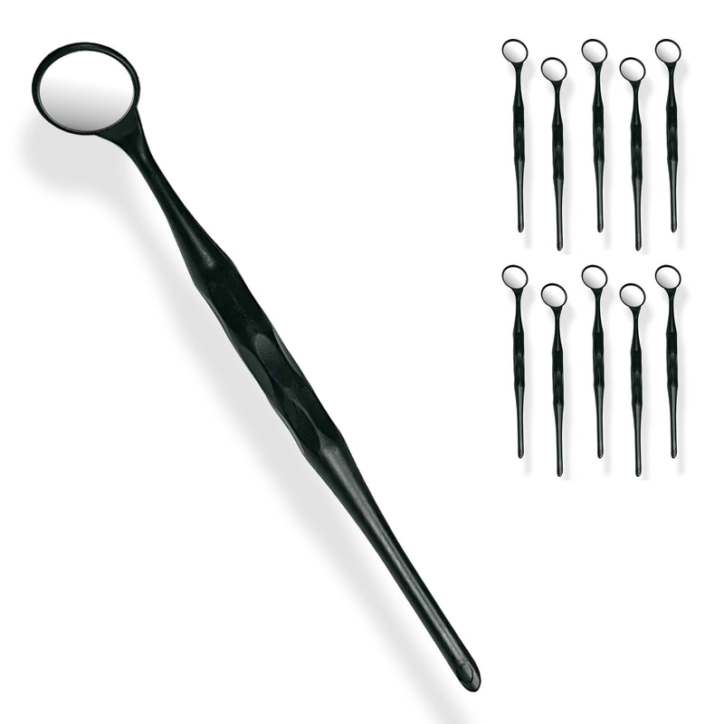 10 Pieces Dental Autoclavable Disposable Mouth Mirror Black -ORAL32 - Osung USA