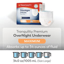 Tranquility Premium OverNight Disposable Absorbent Underwear, L 64/CASE -2116
