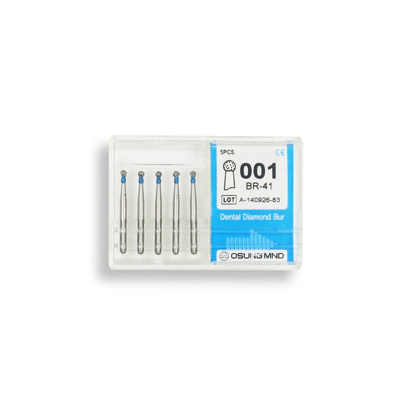 Spherical 1.4 mm Dia. Medium Grit Diamond Bur 5 per pack. 001.14M1