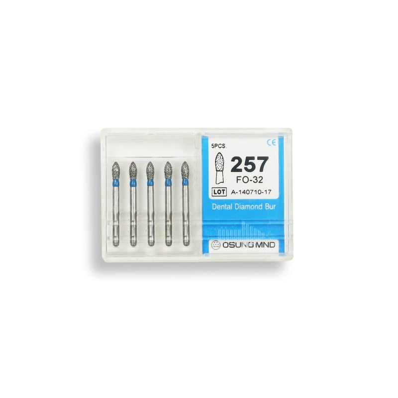 Bud, Slender 1.8 mm Dia. Medium Grit Diamond Bur 5 per pack. 257.18M2