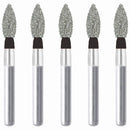 Bud, Slender 2.5 mm Dia. Extra Coarse Grit Diamond Bur 5 per pack. 257.25EC1 - Osung USA