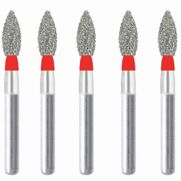 Bud, Slender 3.2 mm Dia. Fine Grit Diamond Bur 5 per pack. 257.32F1