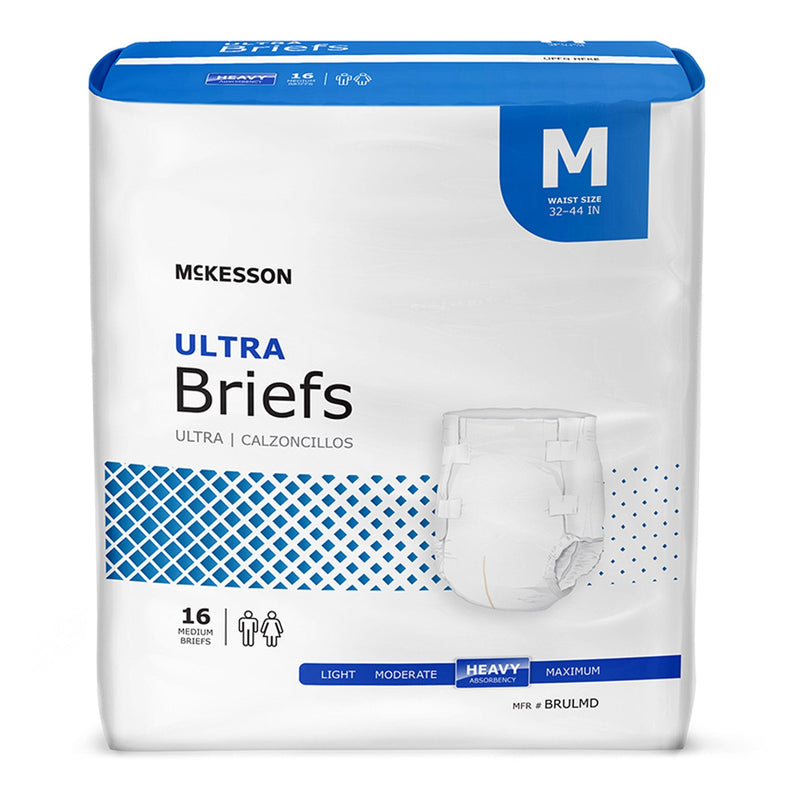McKesson Ultra Heavy Absorbency Incontinence Brief, Medium 6/CASE -BRULMD