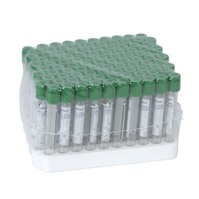 Bd Vacutainer Heparin Glass Tubes Vacutainer Tube St 13X75 2Ml30 Usp Heparin 100/Pk 10Pk/Cs -367671