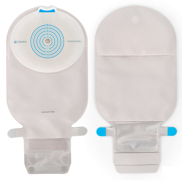 SENSURA® MIO FLAT 1-PIECE OPAQUE OSTOMY POUCH, TRIM TO FIT 10 – 55 MM STOMAS, SOLD AS 10/BOX COLOPLAST 10471