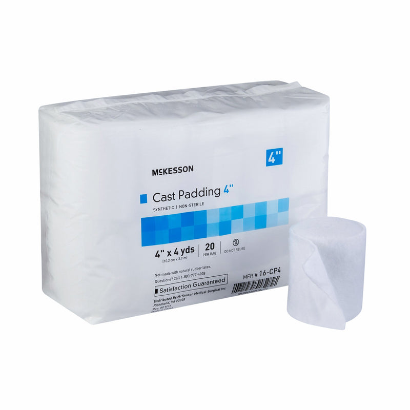 MCKESSON WHITE POLYESTER CAST PADDING, 4 INCH X 4 YARD, SOLD AS 80/CASE MCKESSON 16-CP4