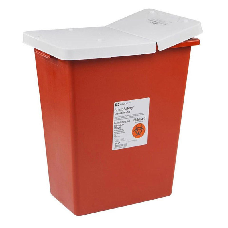 SHARPSAFETY™ MULTI-PURPOSE SHARPS CONTAINER, 12 GALLON, 18¾ X 18¼ X 12¾ INCH, SOLD AS 1/EACH CARDINAL 8933