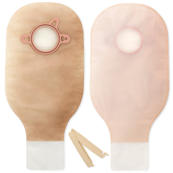 NEW IMAGE™ TRANSPARENT COLOSTOMY POUCH, PRE-CUT FOR 57 MM STOMAS, RED MATCH, SOLD AS 10/BOX HOLLISTER 18103