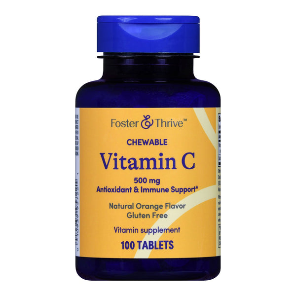 FOSTER & THRIVE™ CHEWABLE VITAMIN C 500 MG TABLETS NATURAL ORANGE, SOLD AS 1/BOTTLE MCKESSON 01093995722