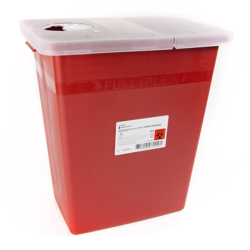 MCKESSON PREVENT® SHARPS CONTAINER, 8 GALLON, 13.75 X 13.75 X 14 INCH, SOLD AS 1/EACH MCKESSON 80-8705