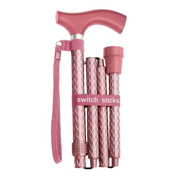 SWITCH STICKS® FOLDING CANE, ROSE GOLD, SOLD AS 1/EACH MABIS 502-2000-5206