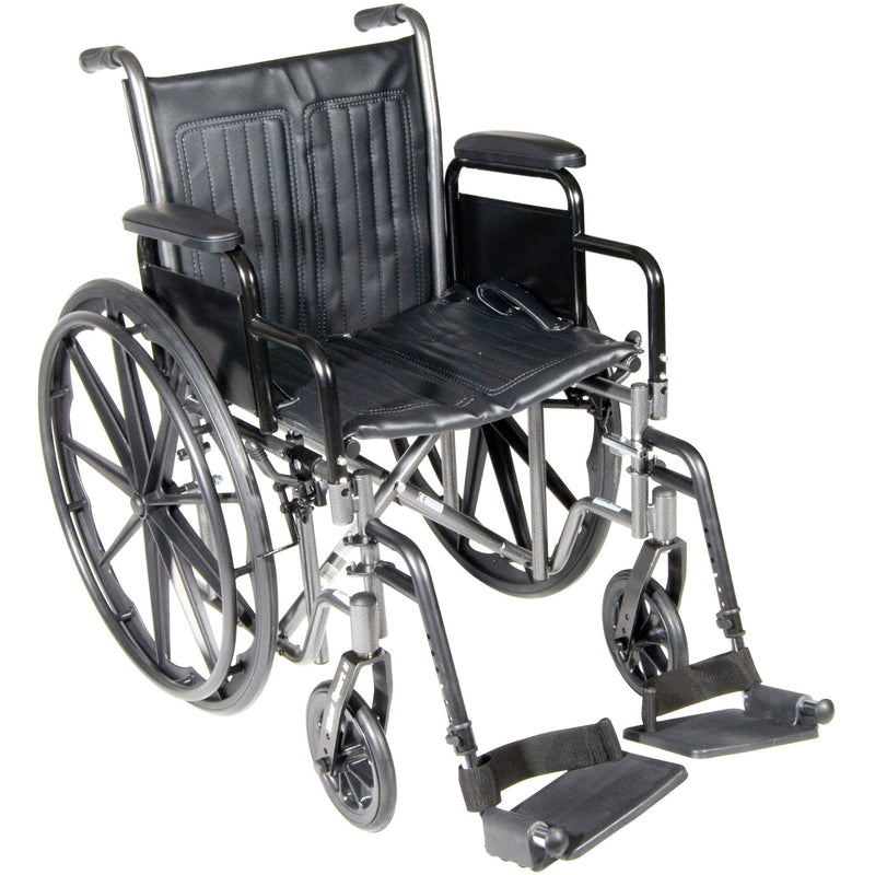 MCKESSON WHEELCHAIR, 18 INCH SEAT WIDTH, SOLD AS 1/EACH MCKESSON 146-SSP218DDA-SF