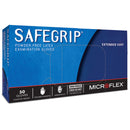SafeGrip® Latex Extended Cuff Length Exam Glove, Extra Large, Blue, 50/BX