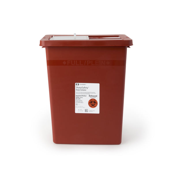 SHARPSAFETY™ MULTI-PURPOSE SHARPS CONTAINER, 8 GALLON, 17¾ X 11 X 15½ INCH, SOLD AS 1/EACH CARDINAL 8980S