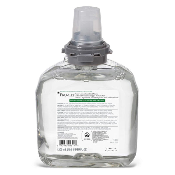 GOJO PROVON FOAMING HAND CLEANER, 1,200 ML DISPENSER REFILL BOTTLE UNSCENTED, SOLD AS 2/CASE GOJO 5382-02