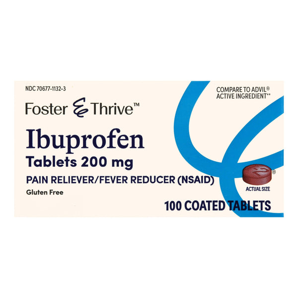 FOSTER & THRIVE™ IBUPROFEN 200 MG COATED TABLETS, SOLD AS 1/BOTTLE MCKESSON 70677113203