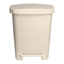 McKesson Waste Can with Step-On Pedal, Plastic, Beige, 15.16 x 14.37 x 18.9 Inch, 1/EA