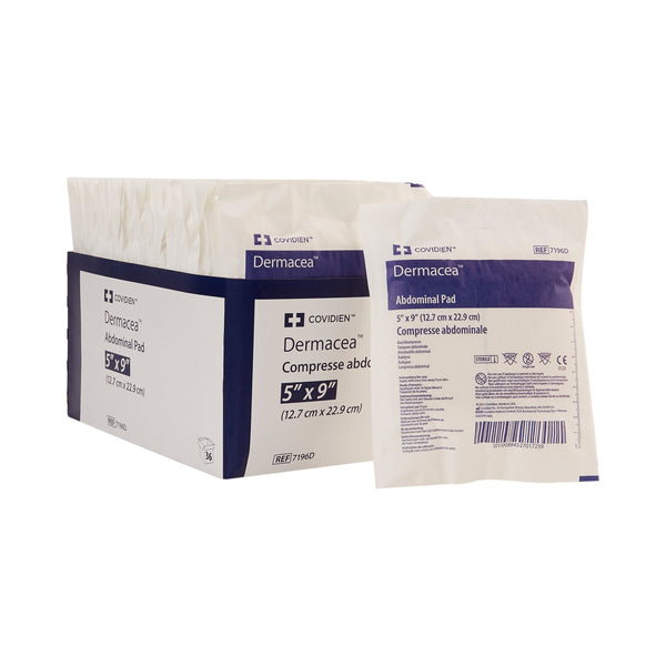 DERMACEA™ STERILE ABDOMINAL PAD, 5 X 9 INCH,, SOLD AS 432/CASE CARDINAL 7196D