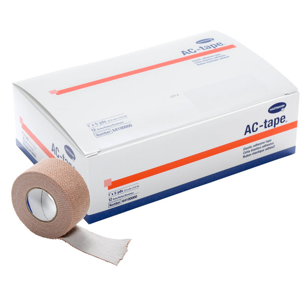 AC-TAPE® COTTON ELASTIC TAPE, 1 INCH X 5 YARD, TAN, SOLD AS 12/BOX HARTMANN 64100000