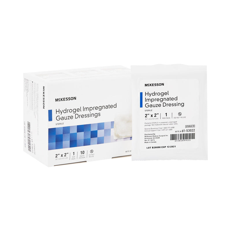 MCKESSON HYDROGEL GAUZE DRESSING, 2 X 2 INCH, SOLD AS 10/BOX MCKESSON 61-53022