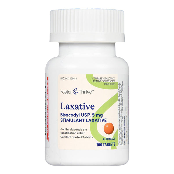 FOSTER & THRIVE™ LAXATIVE BISACODYL USP 5 MG TABLETS, SOLD AS 1/BOTTLE MCKESSON 70677108603