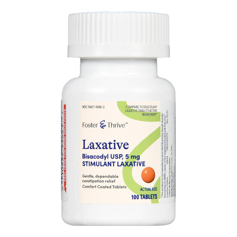FOSTER & THRIVE™ LAXATIVE BISACODYL USP 5 MG TABLETS, SOLD AS 1/BOTTLE MCKESSON 70677108603