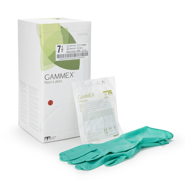 GAMMEX® NON-LATEX POLYISOPRENE SURGICAL GLOVE, SIZE 7.5, GREEN, SOLD AS 200/CASE ANSELL 8515