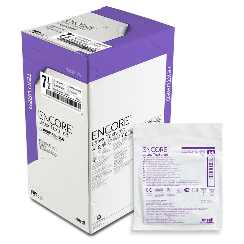 Encore Latex Textured Surgical Glove, Size 7.5, Ivory 200/CASE -5785004