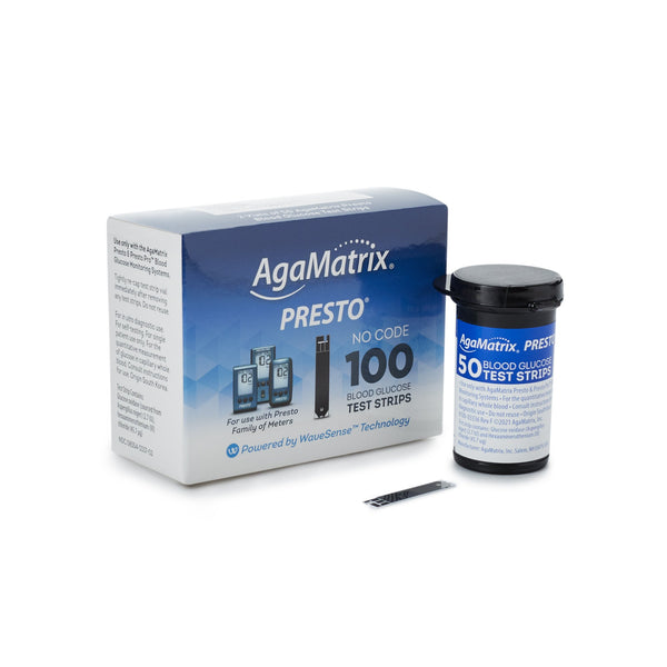WAVESENSE® PRESTO® BLOOD GLUCOSE TEST STRIPS, SOLD AS 1/BOX AGAMATRIX 8000-03337