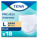 TENA® PROSKIN™ PLUS FULLY BREATHABLE ABSORBENT UNDERWEAR, LARGE, SOLD AS 72/CASE ESSITY 72633