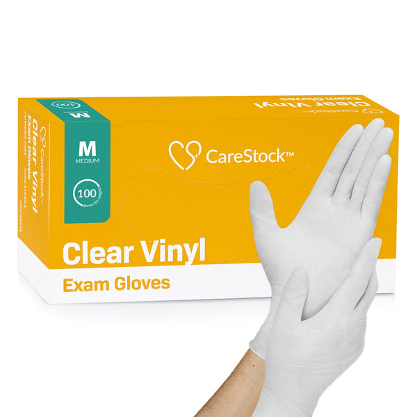 CARESTOCK™ VINYL EXAM GLOVE, MEDIUM, IVORY, SOLD AS 1000/CASE CARESTOCK CS2594