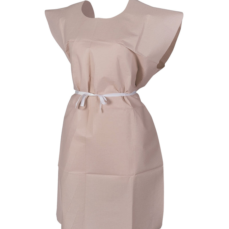 MCKESSON PATIENT EXAM GOWN, ONE SIZE FITS MOST, PEACH, SOLD AS 50/CASE MCKESSON 18-976