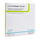 COMFORTFOAM™ BORDERED FOAM WOUND DRESSING W/ SOFT SILICONE ADHESIVE, 7 X 7 INCH, SOLD AS 5/BOX DERMARITE 43770