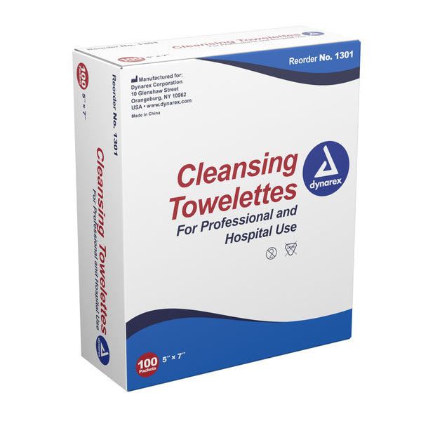 DYNAREX® SCENTED CLEANSING TOWELETTES, INDIVIDUAL PACKETS, SOLD AS 1000/CASE DYNAREX 1301
