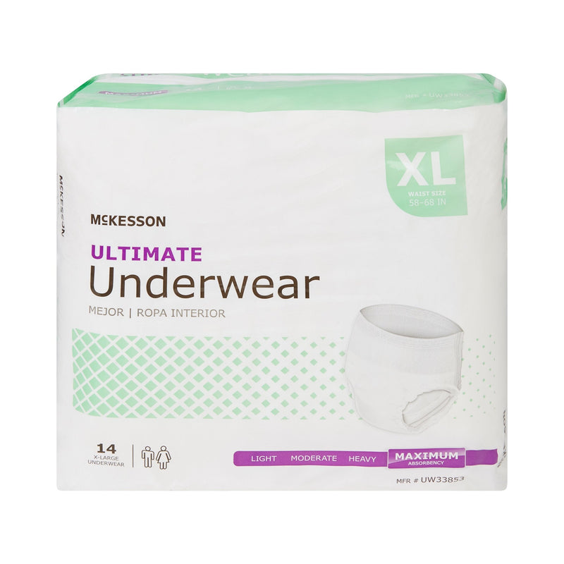 McKesson Ultimate Maximum Absorbent Underwear, Extra Large 56/CASE -UW33853