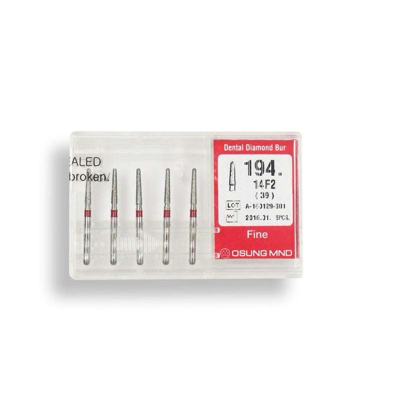 Conical, Dome End 1.4 mm Dia. Fine Grit Diamond Bur 5 per pack. 194.14F2