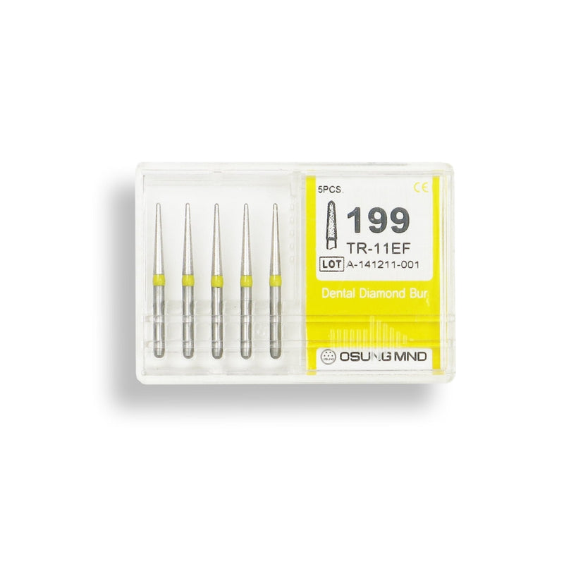 Conical, Dome End 1.6 mm Dia. Extra Fine Grit Diamond Bur 5 per pack. 194.16EF5