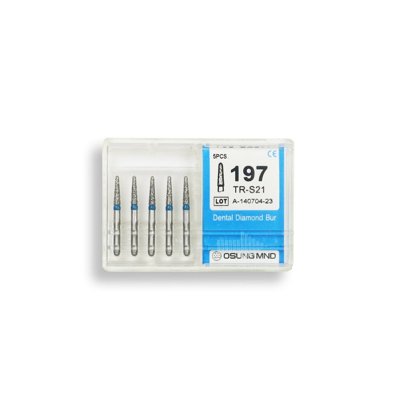Conical, Dome End 1.6 mm Dia. Medium Grit Diamond Bur 5 per pack. 194.16M1S