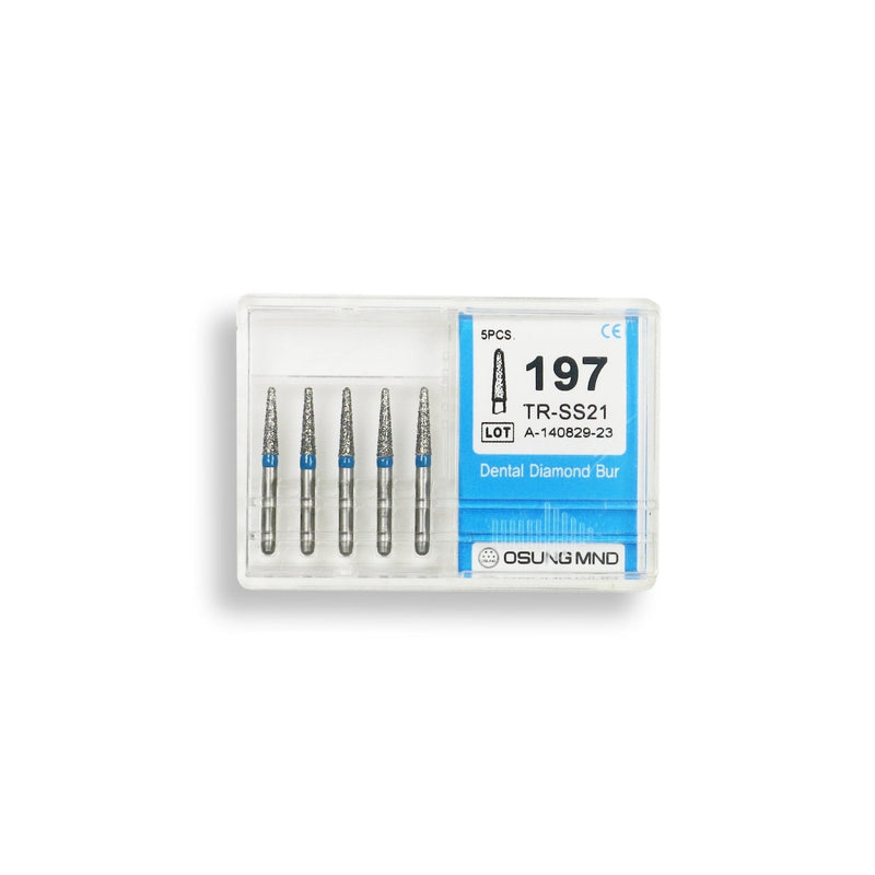 Conical, Dome End 1.6 mm Dia. Medium Grit Diamond Bur 5 per pack. 194.16M1SS