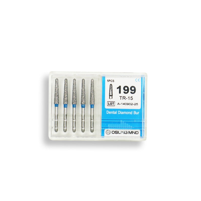Conical, Dome End 2.2 mm Dia. Medium Grit Diamond Bur 5 per pack. 194.22M1
