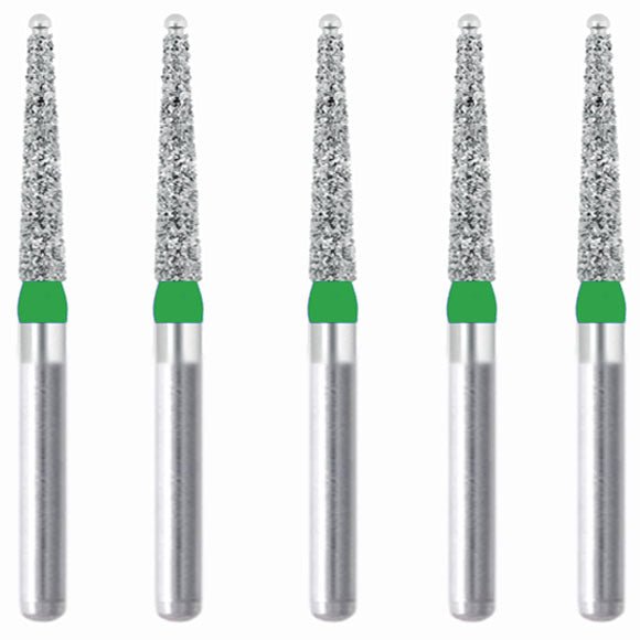 Conical End, Dome End Side Cutting Only 2 mm Dia. Coarse Grit Diamond Bur 5 per pack. 215.20C1