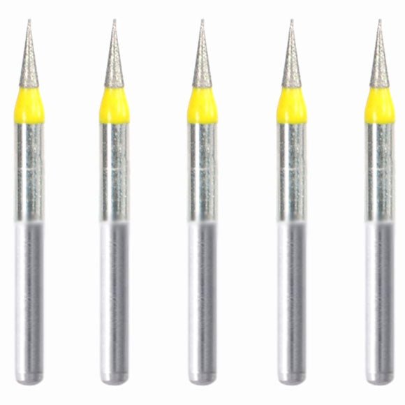 Conical Pointed 1 mm Dia. Extra Fine Grit Diamond Bur 5 per pack. 159.10EF1