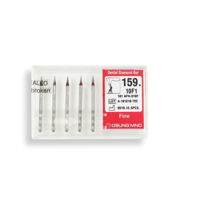 Conical Pointed 1 mm Dia. Fine Grit Diamond Bur 5 per pack. 159.10F1