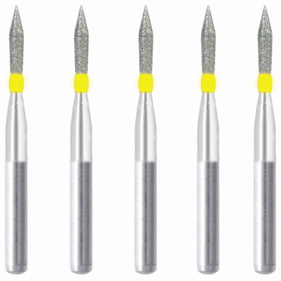 Conical Pointed 1.4 mm Dia. Extra Fine Grit Diamond Bur 5 per pack. 033.14EF1
