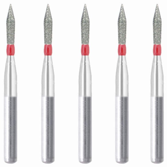 Conical Pointed 1.4 mm Dia. Fine Grit Diamond Bur 5 per pack. 033.14F1