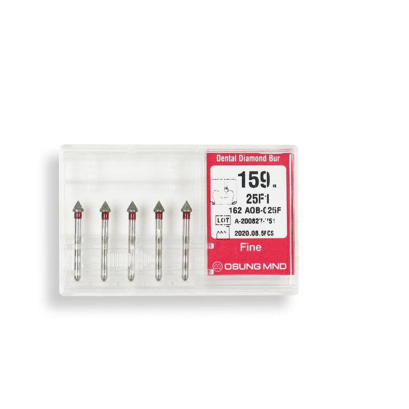 Conical Pointed 2.5 mm Dia. Fine Grit Diamond Bur 5 per pack. 159.25F1