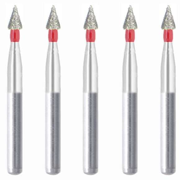 Conical Pointed 2.5 mm Dia. Fine Grit Diamond Bur 5 per pack. 159.25F1