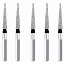 Conical Pointed, Slender 1.2 mm Dia. Extra Coarse Grit Diamond Bur 5 per pack. 164.12EC2